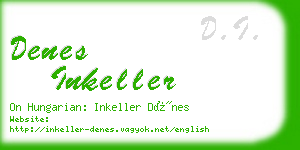 denes inkeller business card